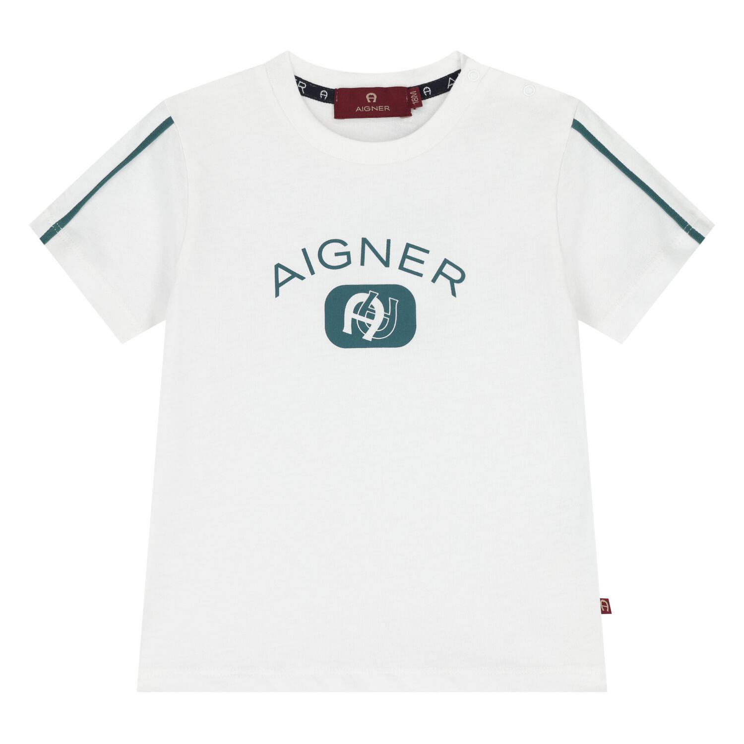 Younger Boys White Logo T-Shirt, 2, hi-res
