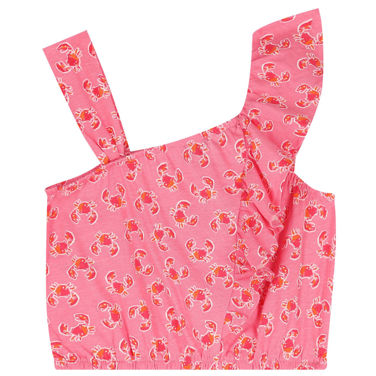 Girls Pink Crab Shorts Set, 1, hi-res