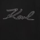 تيشيرت بالشعار باللون الأسود للبنات, 1, hi-res