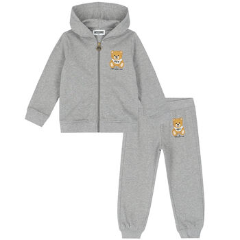 Grey Teddy Logo Tracksuit