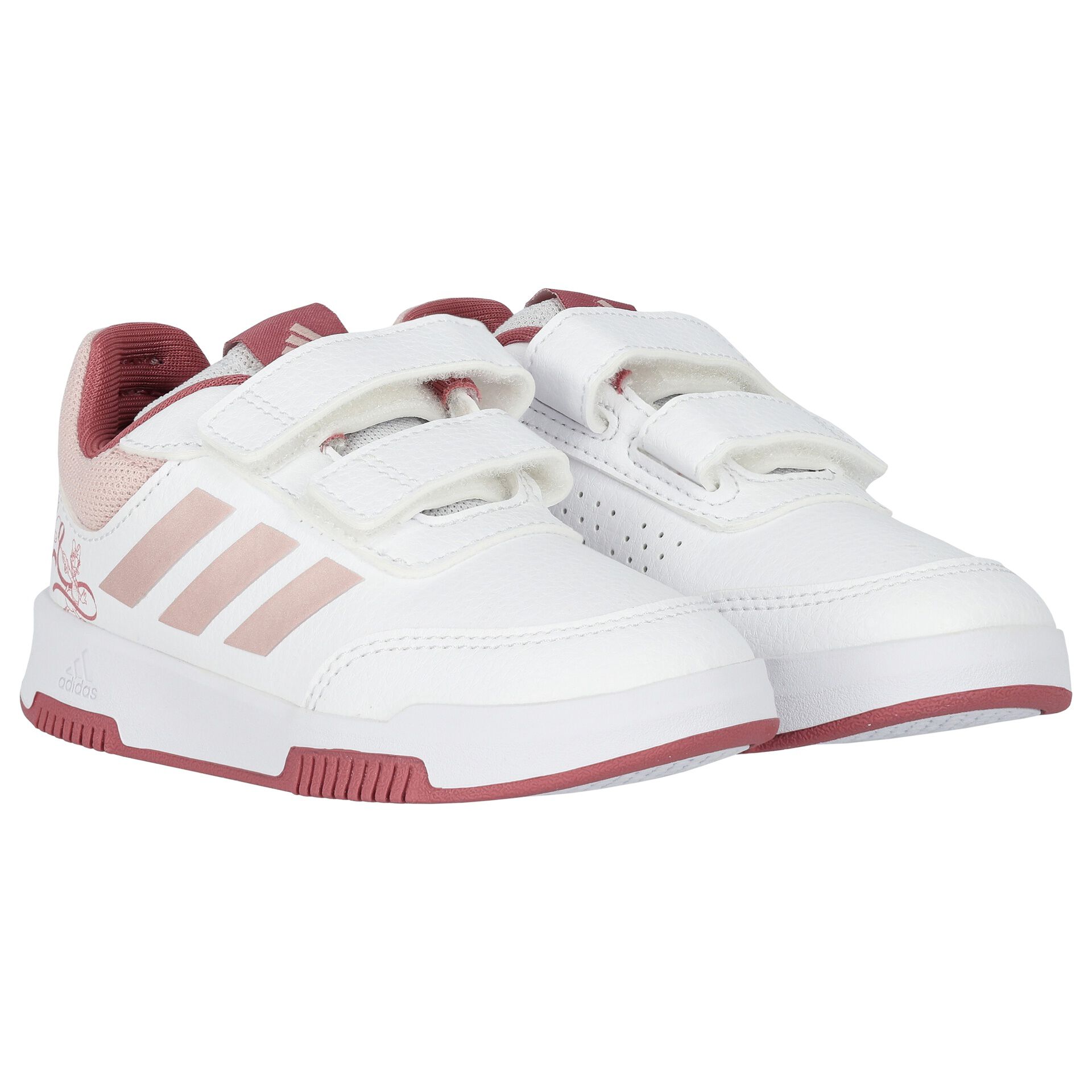 Adidas Kids Girls White Minnie Mouse Trainers Junior Couture