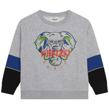 Boys Grey Elephant Logo Sweatshirt
