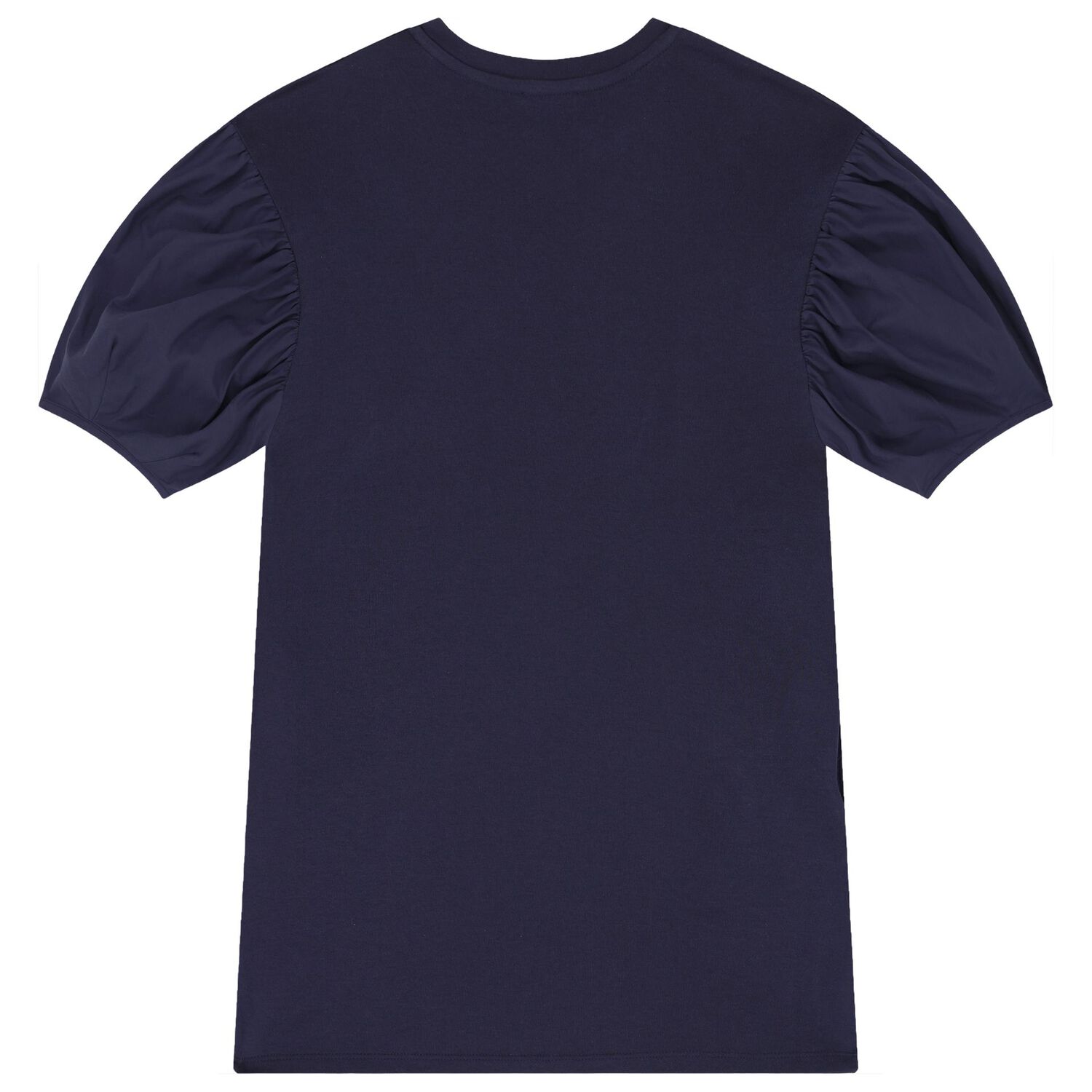 Girls Navy Blue Logo Flower Dress, 2, hi-res