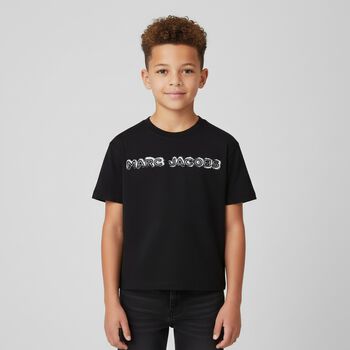 Boys Black Logo T-Shirt
