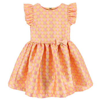 Girls Apricot Heart Dress