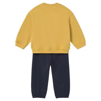 Younger Boys Yellow & Navy Blue Car Tracksuit