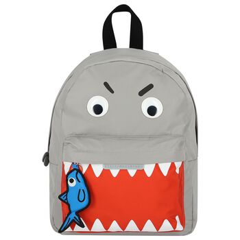 Boys Grey Shark Backpack