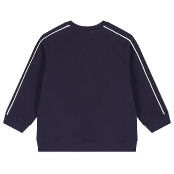 Boys Navy Blue Tiger Logo Sweatshirt