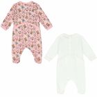 Pink & Ivory Teddy Logo Babygrows (2 Pack), 1, hi-res
