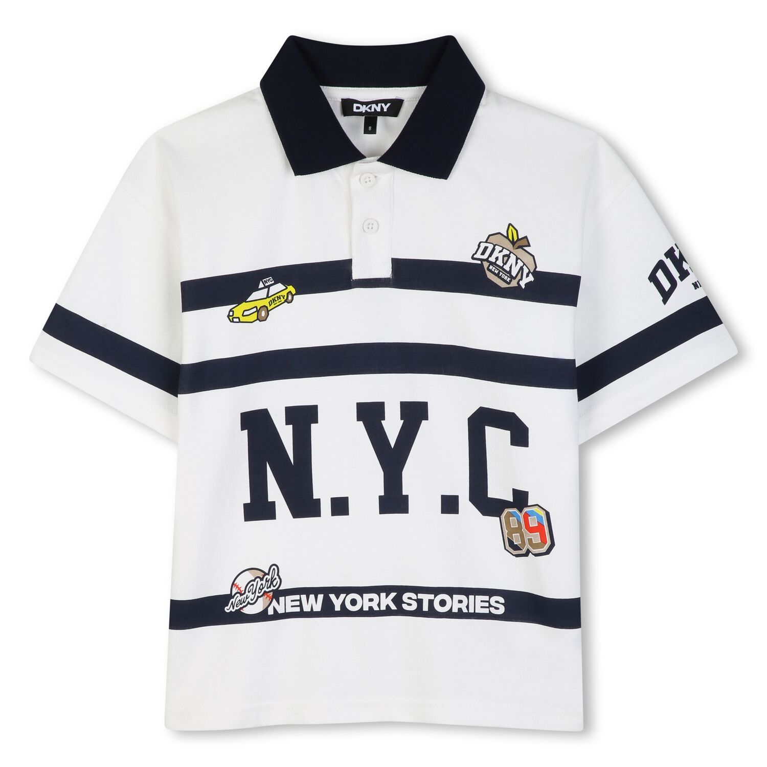 Boys Ivory Logo Polo Shirt, 1, hi-res