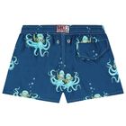 Boys Blue Octopus Swim Shorts, 1, hi-res
