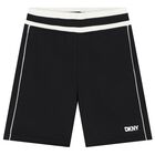 Boys White & Black Logo Shorts Set, 1, hi-res
