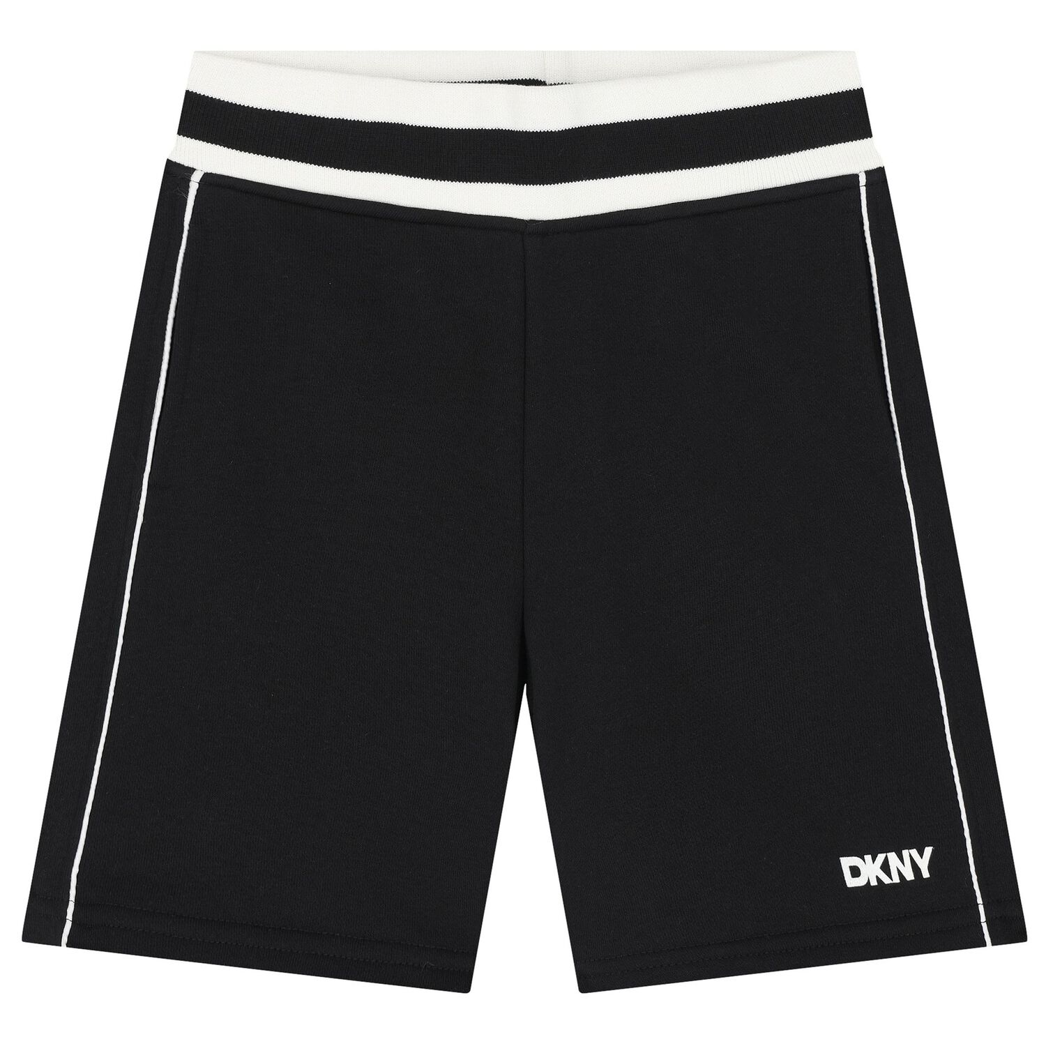 Boys White & Black Logo Shorts Set, 1, hi-res