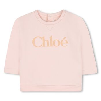 Younger Girls Pink Logo Sweatshirt