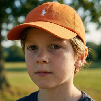 Boys Orange Logo Cap