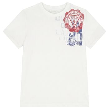 Boys White Logo T-Shirt