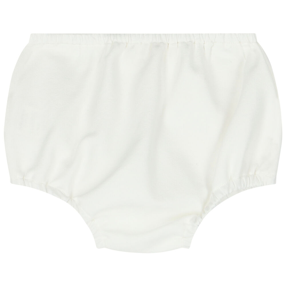 Alviero Martini Baby Girls Ivory & Beige Geo Map Dress Set Junior Couture