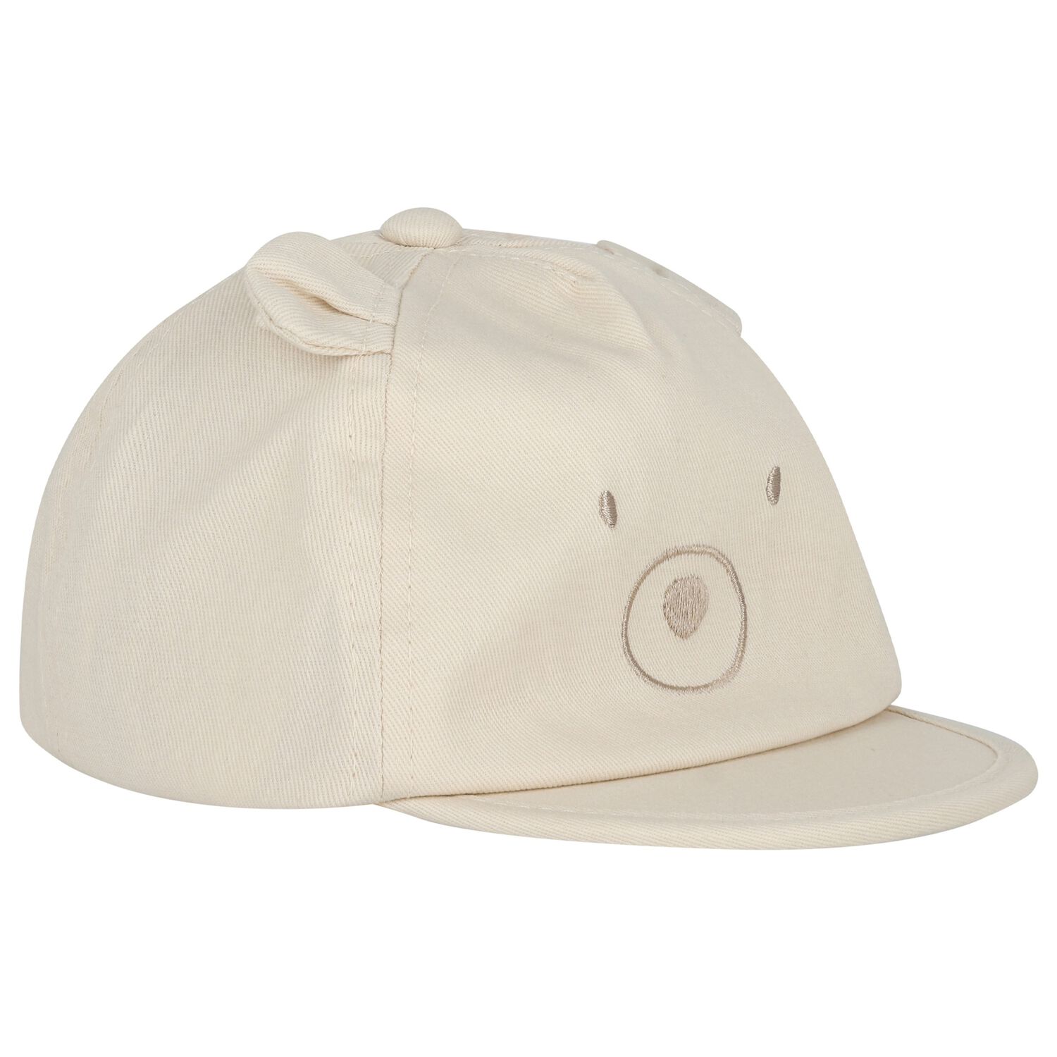 Younger Boys Beige Teddy Bear Cap, 1, hi-res