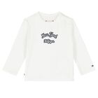 طقم بنات دونغري باللون  الأبيض والازرق , 1, hi-res