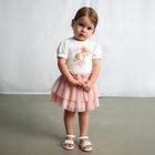 Younger Girls Ivory T-Shirt, 1, hi-res