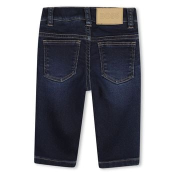 Younger Boys Navy Blue Logo Denim Jeans