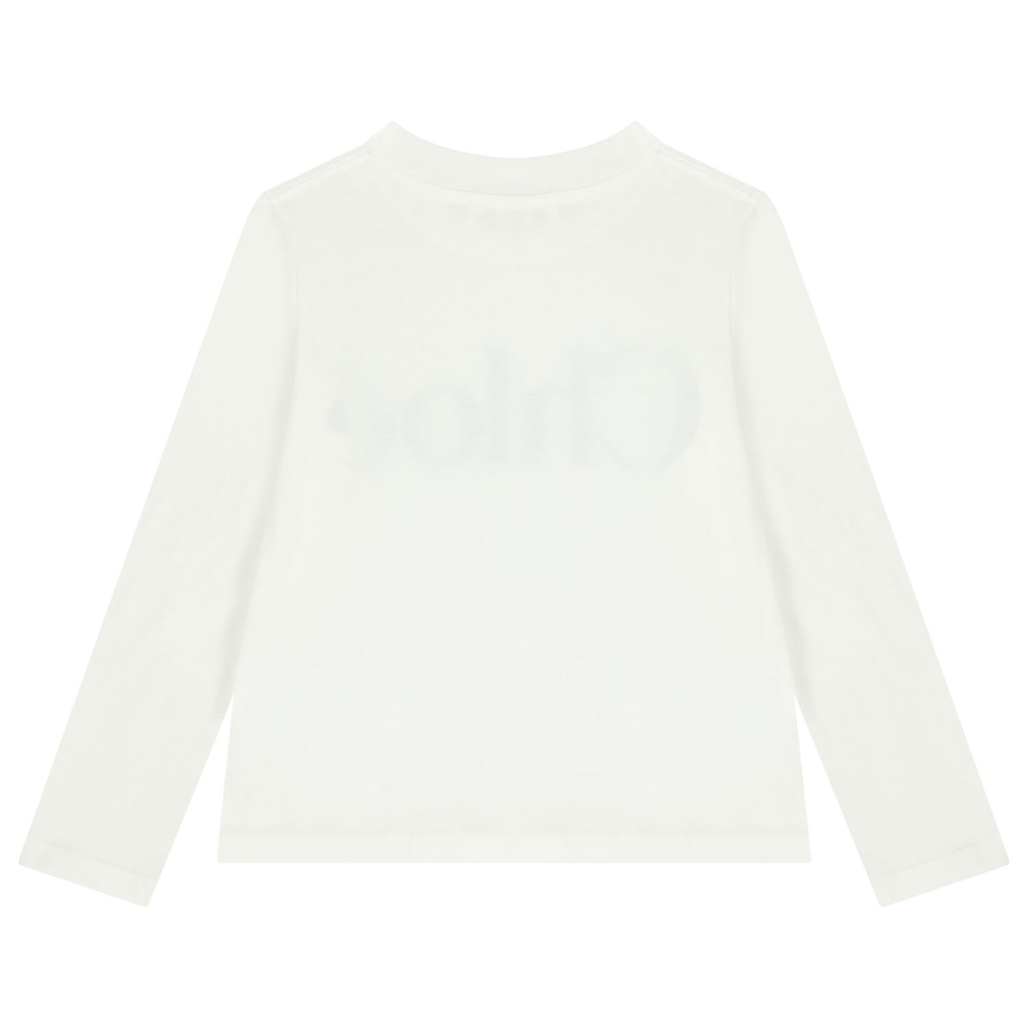 Girls White Logo Long Sleeve Top, 2, hi-res
