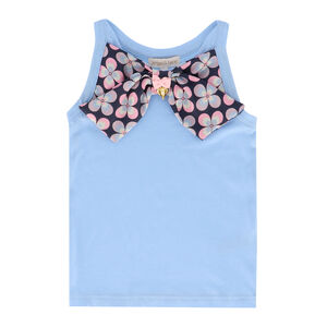 Girls Blue Bow Top