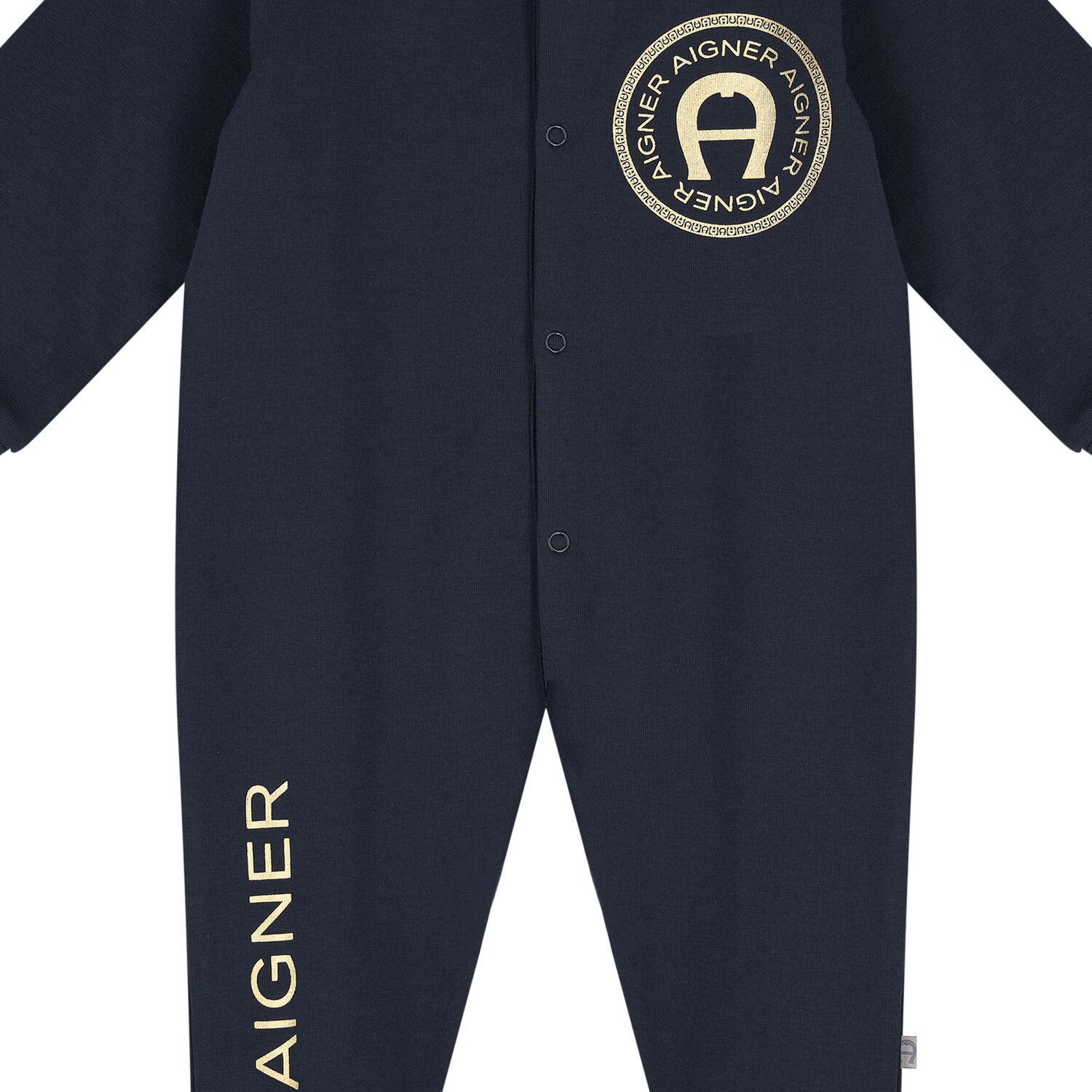 Baby Boys Navy Blue Logo Babygrow, 2, hi-res image number null