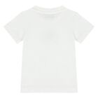 تي شيرت بشعار الدب تيدي باللون الأبيض, 1, hi-res