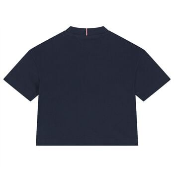 Girls Navy Blue Logo T-Shirt