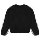 Girls Black Logo Overlay Tulle Sweatshirt, 1, hi-res
