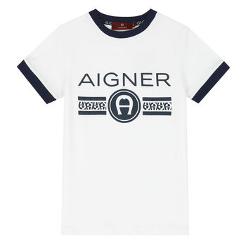 Boys White Logo T-Shirt
