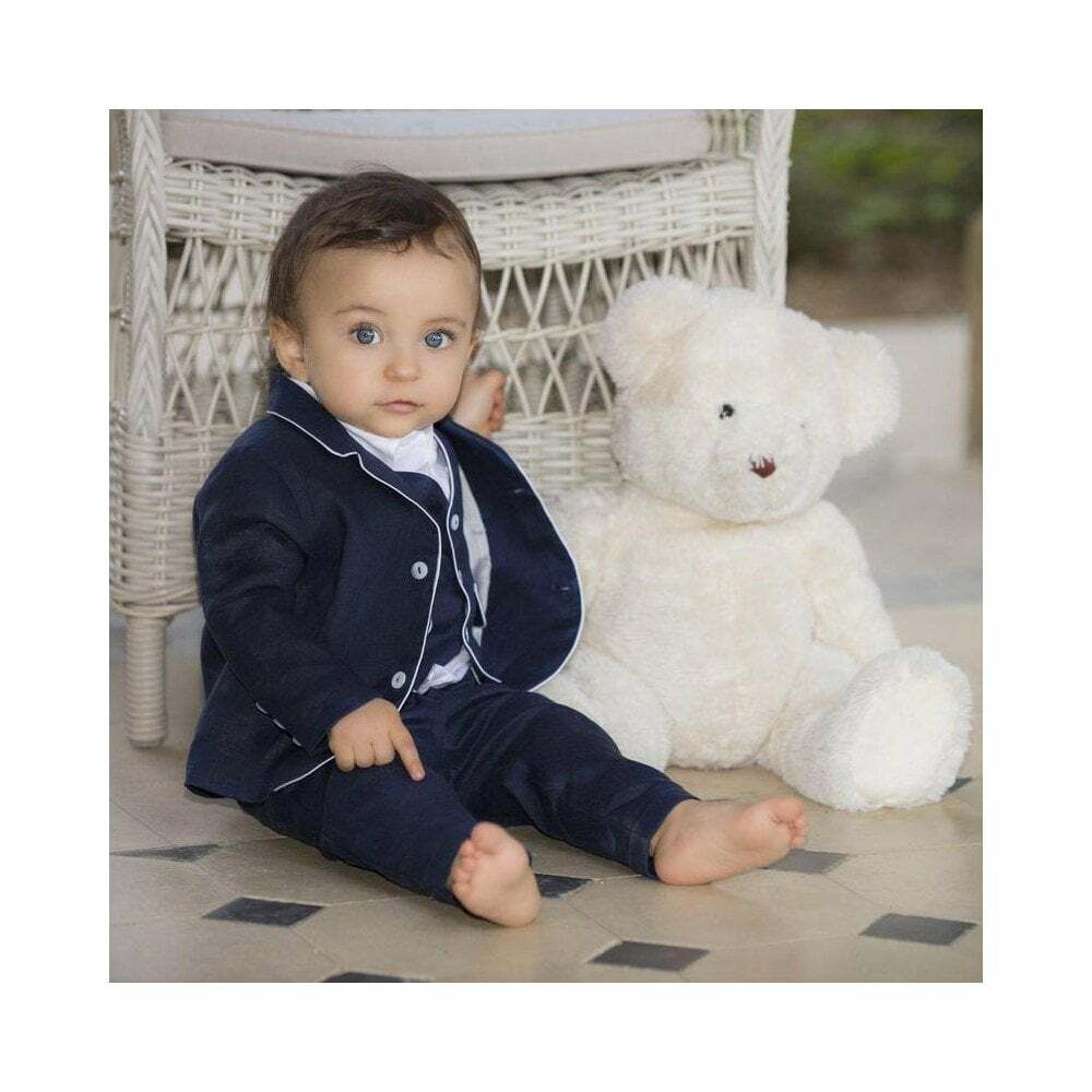 Baby boy blue waistcoat new arrivals