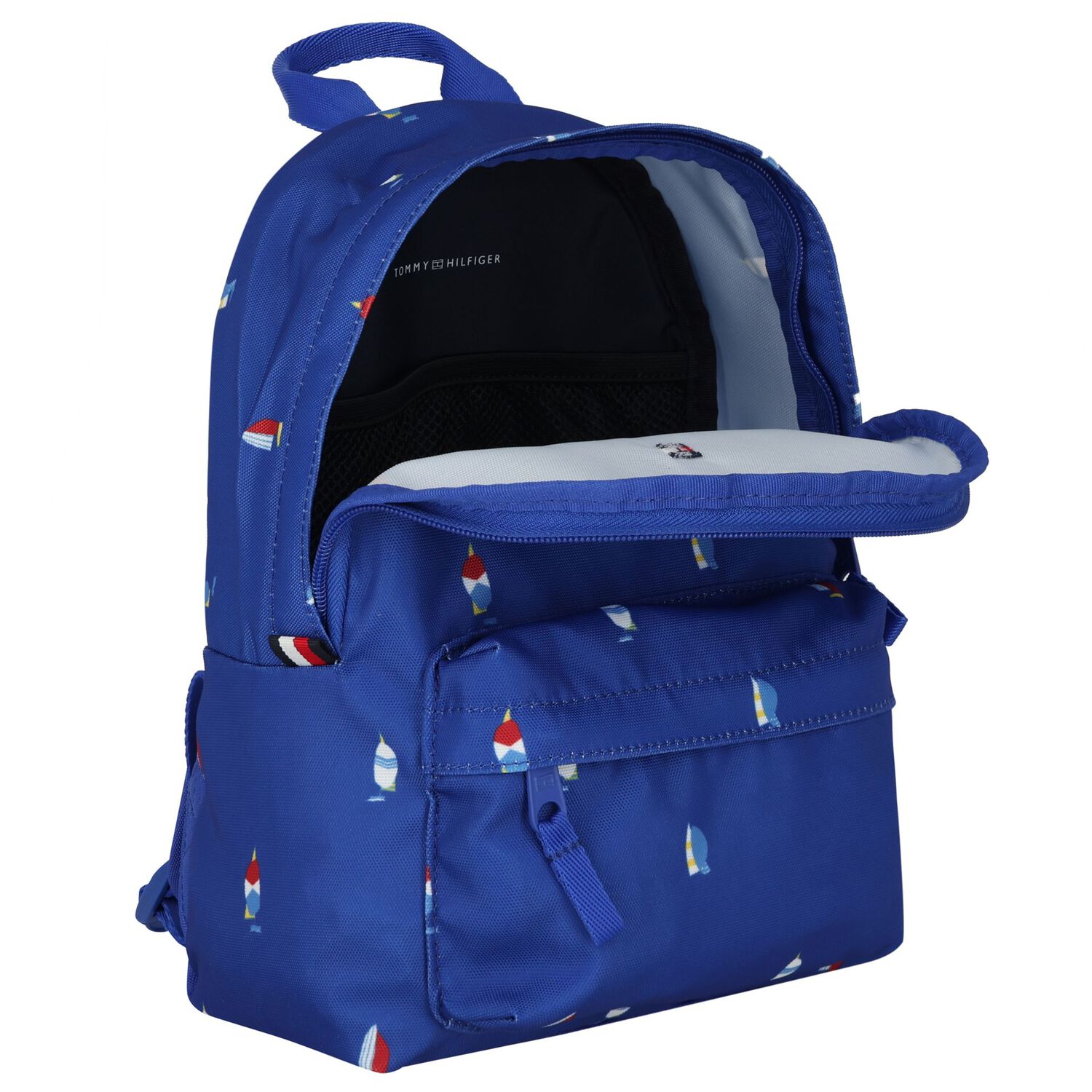 Younger Boys Blue Sailboat Backpack ( 34cm ), 1, hi-res