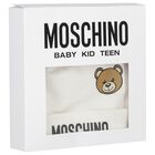 Ivory Teddy Bear Logo Hat & Bib Baby Gift Set, 1, hi-res