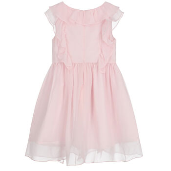 Girls Pink Ruffled Dress
