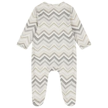 Grey Zig Zag Babygrow