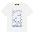 Boys White Ikonik Logo T-Shirt, 1, hi-res