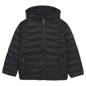 Boys Black Padded Puffer Jacket