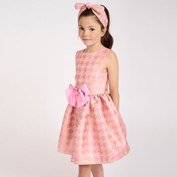 Girls Pink & Gold Dress