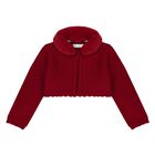 Baby Girls Red Faux Fur Cardigan, 1, hi-res