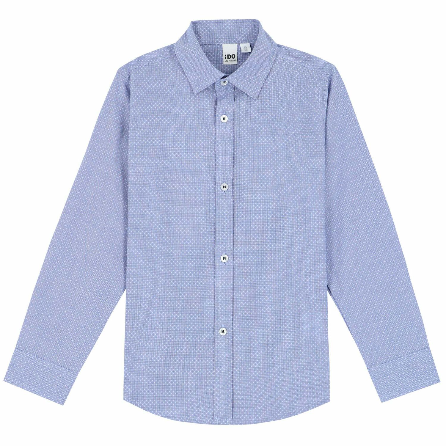 Boys Blue Long Sleeves Shirt, 1, hi-res image number null