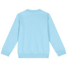 سويت شيرت بشعار تيدي باللون الأزرق, 1, hi-res