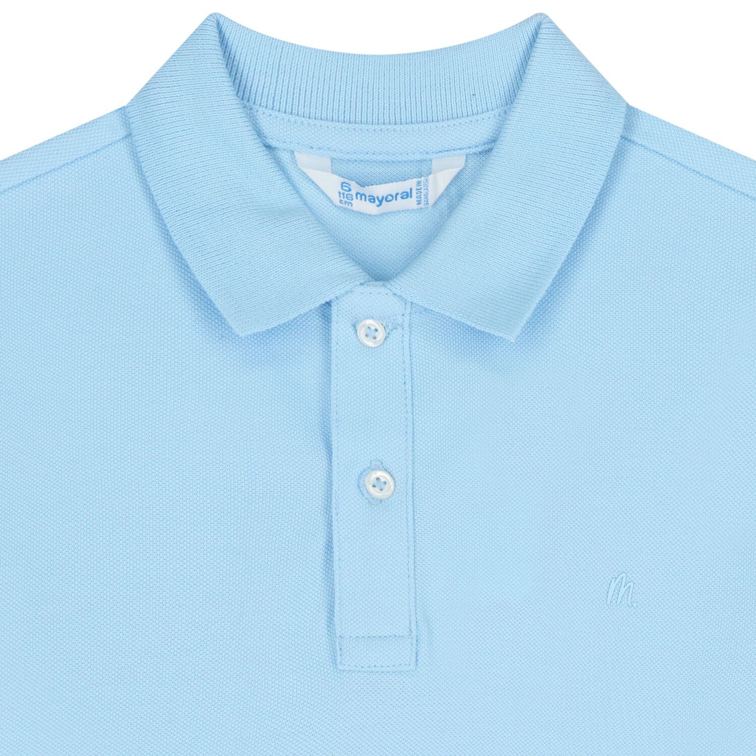 Boys Blue Logo Polo Shirt, 1, hi-res