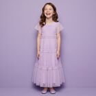 Girls Lilac Tulle Dress, 2, hi-res