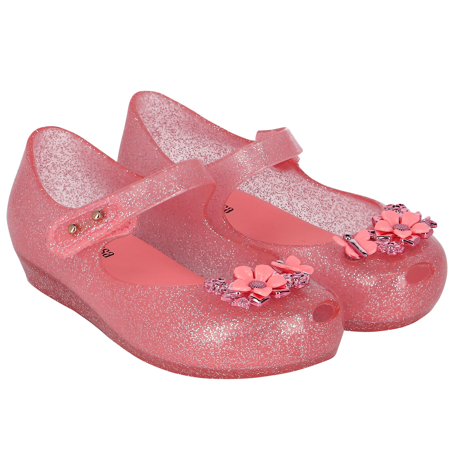 Younger Girls Pink Flower Jelly Shoes, 2, hi-res image number null