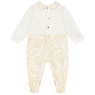 Ivory & Beige Barocco Babygrow, 1, hi-res