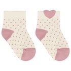 Younger Girls Beige, Ivory & Pink Socks ( 3 Pack ), 2, hi-res
