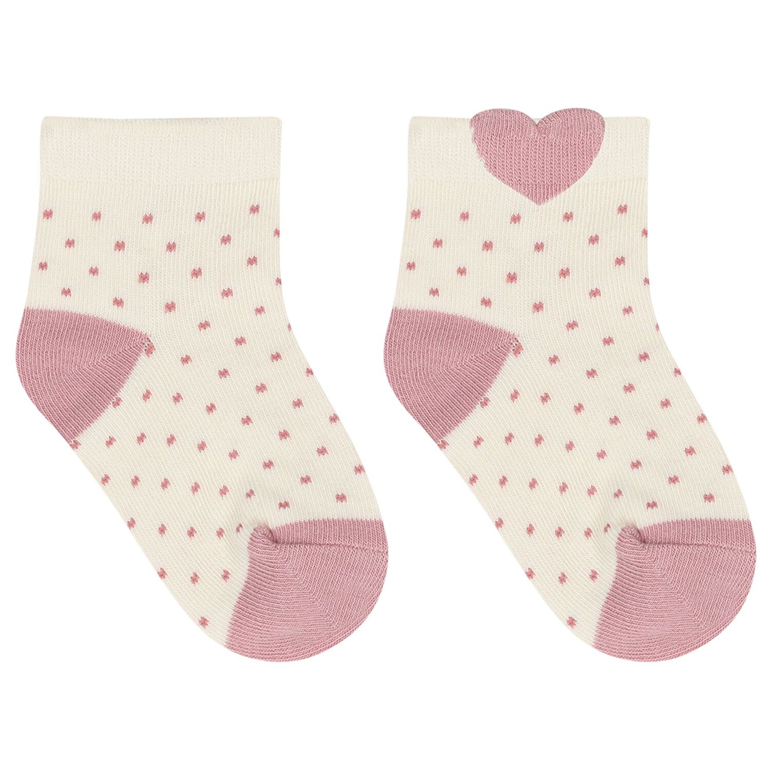 Younger Girls Beige, Ivory & Pink Socks ( 3 Pack ), 2, hi-res