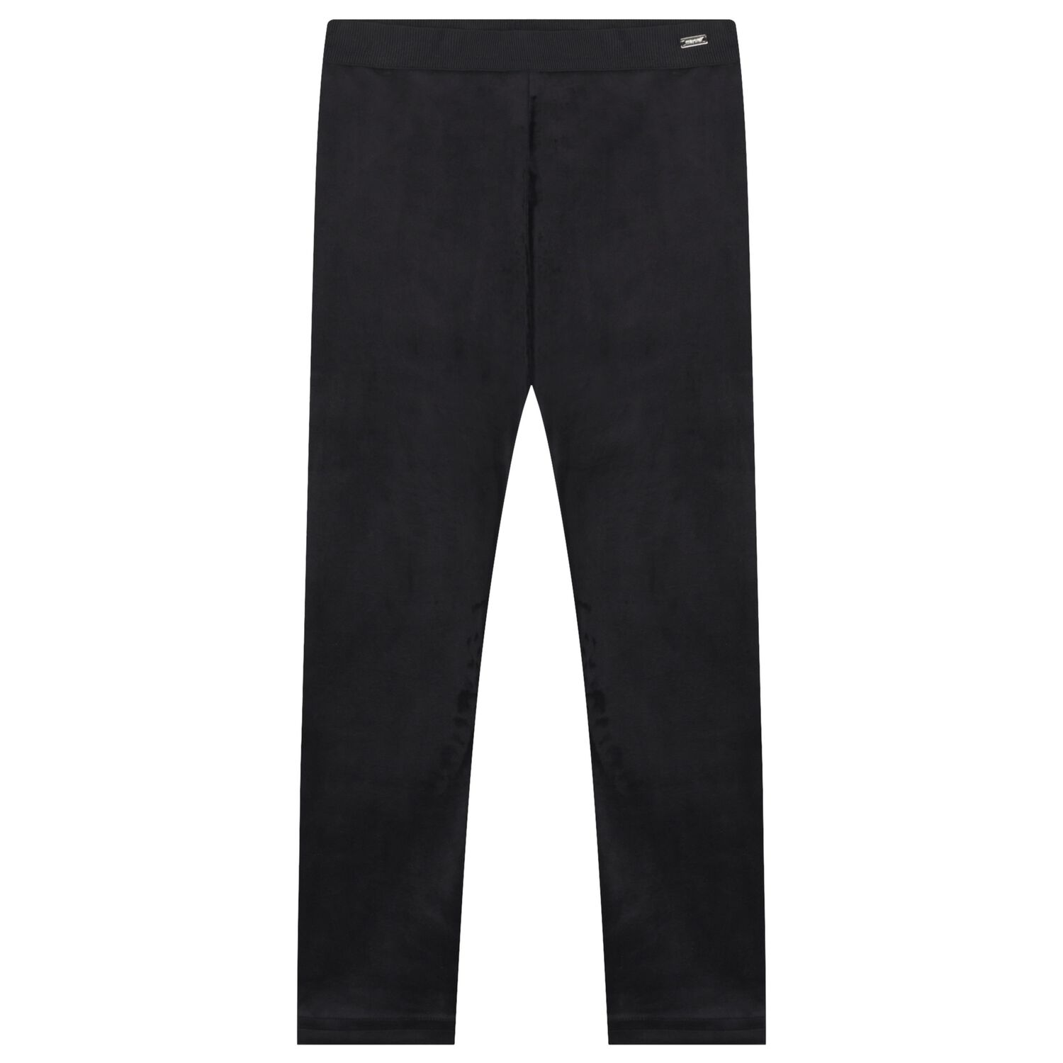 Girls Black Velvet Leggings, 1, hi-res